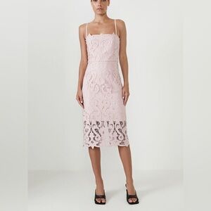 Bardot Lina Lace Sheath Dress In Pink Rose
